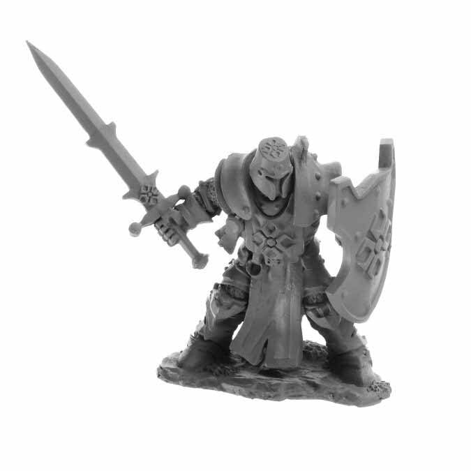 Reaper Human Crusader Miniature Figure 25mm Heroic Scale Bones USA Miniatures
