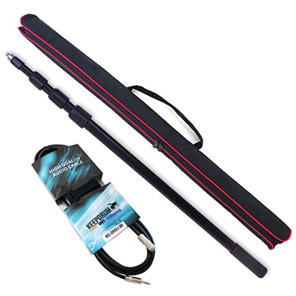 (TG. 3 m) Keepdrum mpb03 Boom Pole 3 m suono Angel Angel con borsa + Stereo cavo