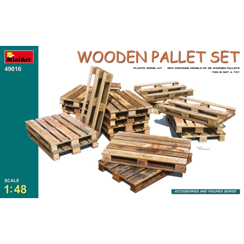 WOODEN PALLET SET KIT 1:48 Miniart Kit Diorami Die Cast Modellino