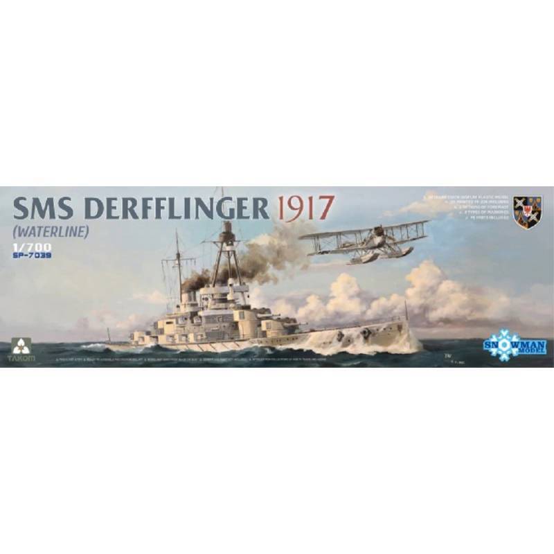 Modellino Barca SMS Derfflinger 1917 (Waterline Con 3D Stampato Ff-33e) TAKOM Sp