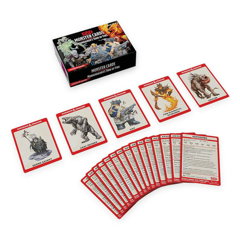 Carte del libro degli incantesimi del gioco di ruolo D e D. Set di mazzi Tome Of