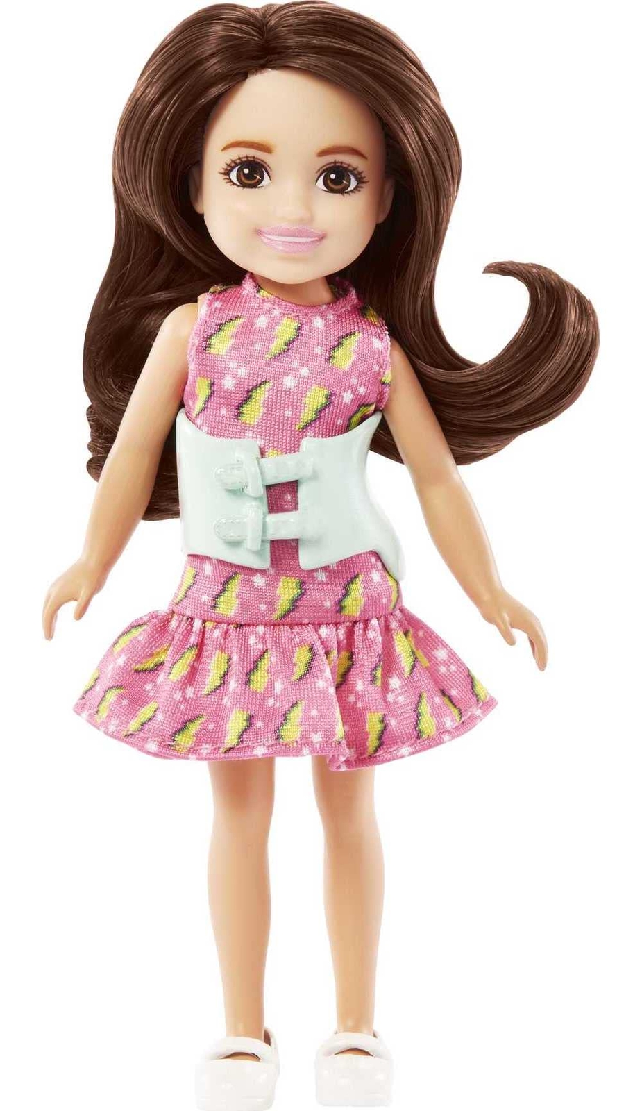Barbie Toys, Chelsea Doll, 6-Inch Small Doll with Brace for Scoliosis Spine Curv