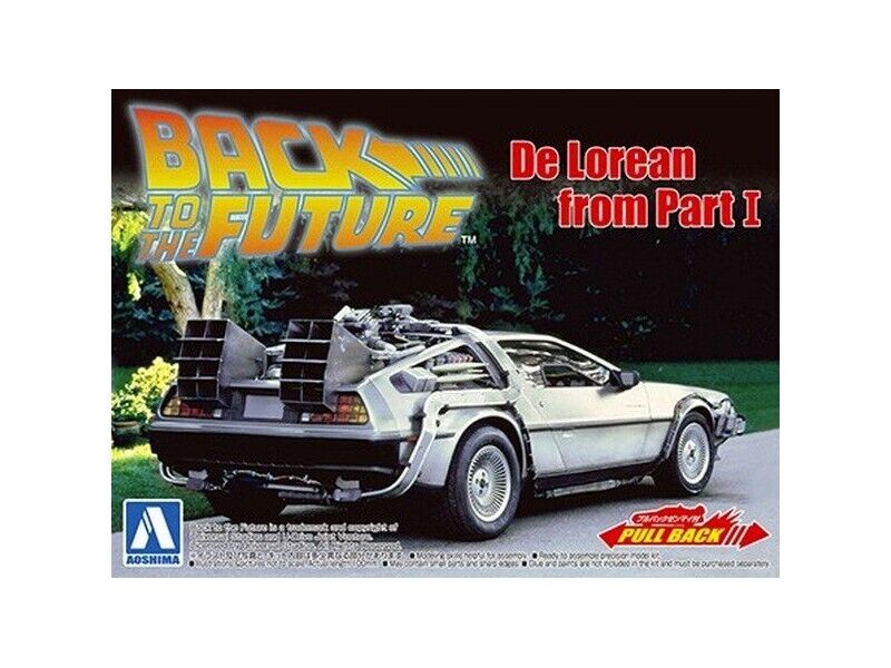 Aoshima 1/43 DeLorean Back to the future Part I kit di montaggio