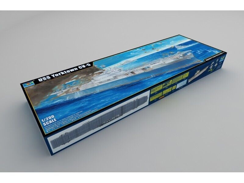 TRUMPETER 1/200 PORTAEREI USS YORKTOWN CV-5 SCATOLA DI MONTAGGIO