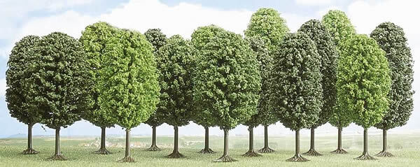 Busch 6585 A Scala Deciduous Alberi 1-9/16 - 6cm 4 Alto Pkg (15)