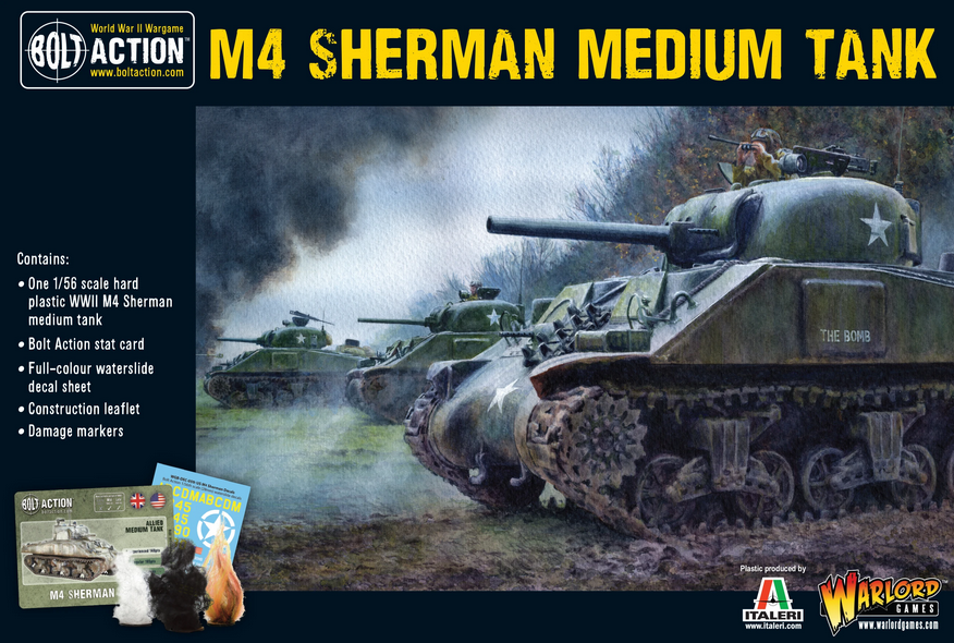 M4 SHERMAN MEDIUM TANK carro armato BOLT ACTION miniatura in plastica WARLORD GA