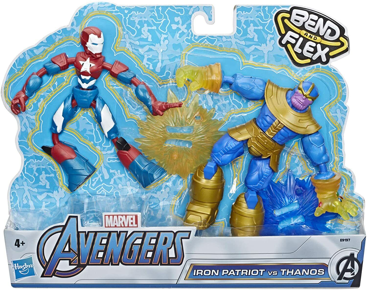 BEND AND FLEX AVENGERS IRON PATRIOT VS THANOS HASBRO E91975L00