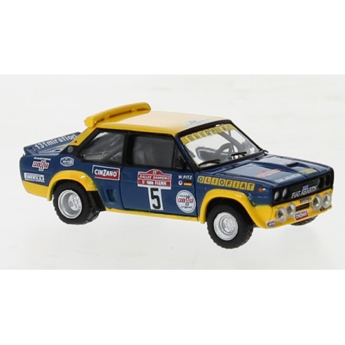 FIAT 131 ABARTH N.5 OLIO FIAT RALLY SAN REMO 1977 W.ROHRL 1:87 Brekina Die Cast
