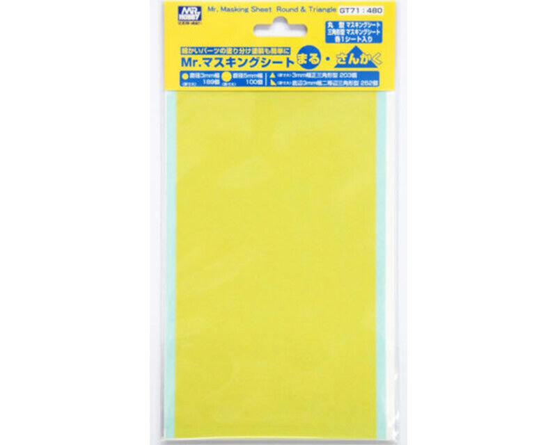 Mr.Hobby/Gunze GT71 Mr.Masking Sheet Round & Triangle modellismo