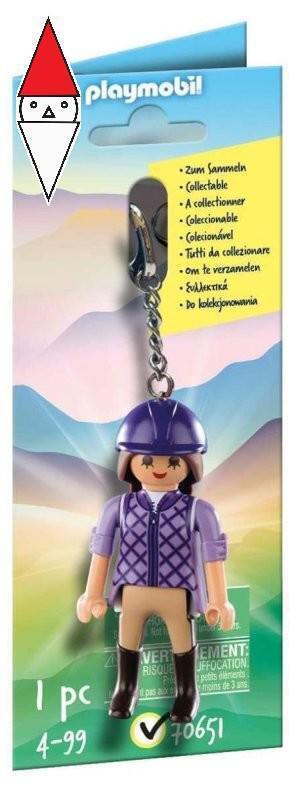 COSTRUZIONE PLAYMOBIL KEY RING HORSE RIDER