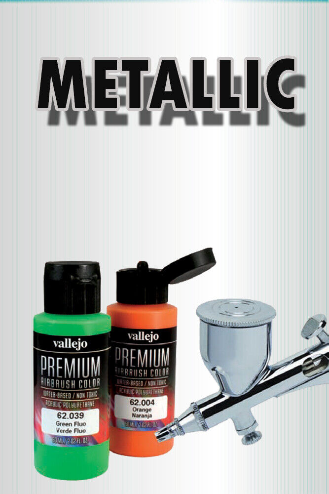 Vallejo Premium Airbrush Acrylic Color Acrilico Per Aerografo 62048 Silver 60ml.