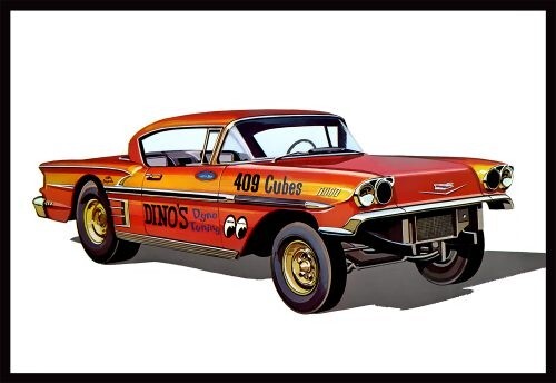 AMT 1958 Chevy Impala 3in1 Customizing Kit 1:25 1301 Modellino Plastica Kit Auto