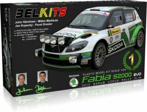 BELKITS 1:24 KIT AUTO SKODA FABIA S2000 EVO 2012 BARUM CZECH RALLY ZLIN BEL-004
