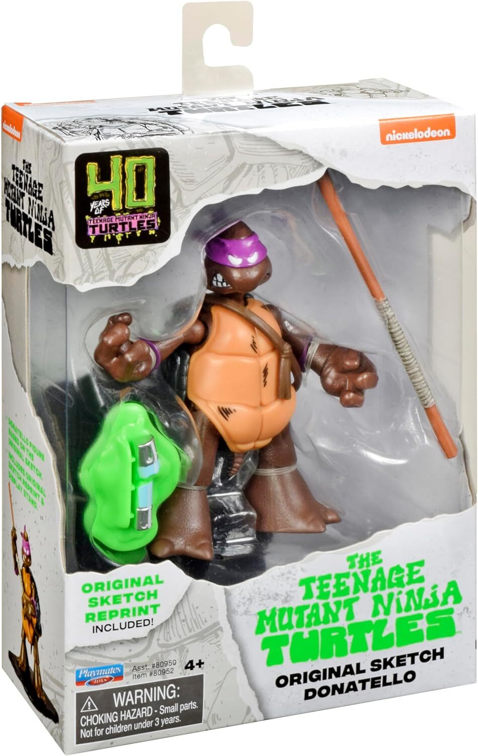 Nuovo Teenage Mutant Ninja Turtle Originale Schizzo 40th Anniversario Donatello
