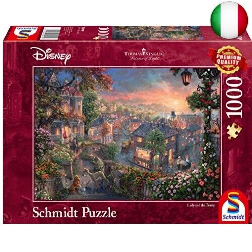 Schmidt Thomas Kinkade: Disney - Lady and the Tramp Jigsaw Puzzle (1000-Piece)