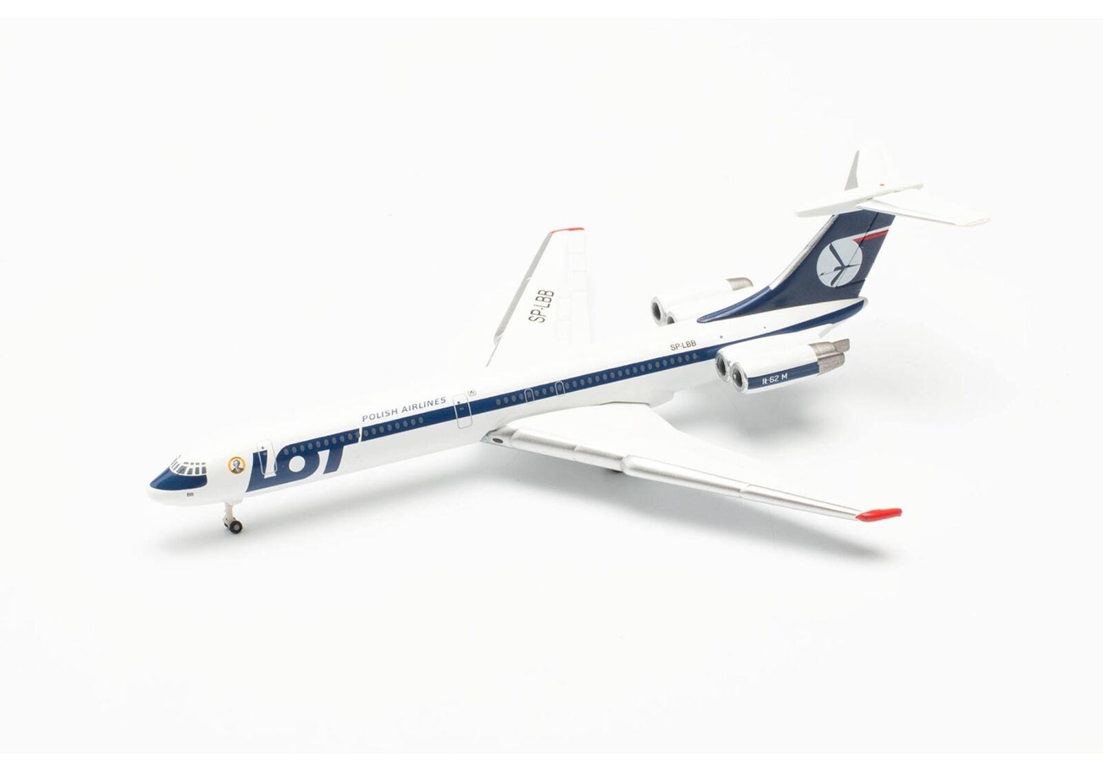 HERPA - ILYUSHIN IL-62M LOT Polish Airlines SP-LBB Ignacy Paderewski - 1/500 ...
