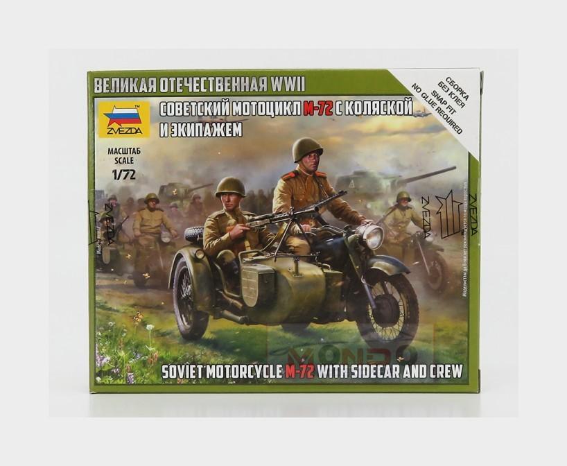 1:72 Zvezda Zundapp Ks750 Military Motorcycle Sidecar 1941 Kit ZS6277 Modellino