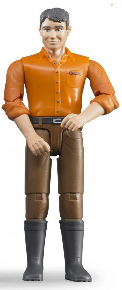BRUDER - Uomo marrone con pantaloni marroni Scala: 1/16 - 1/16 - BRU60007