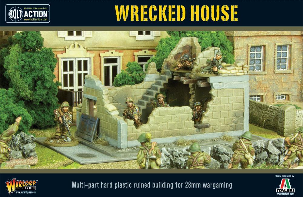 Warlord Bolt Action Wrecked House 1:56 WWII Military Table Top Wargaming Diorama
