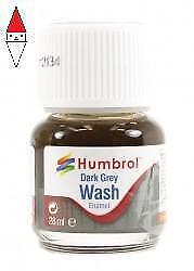 HUMBROL 28ML ENAMEL WASH - DARK GREY