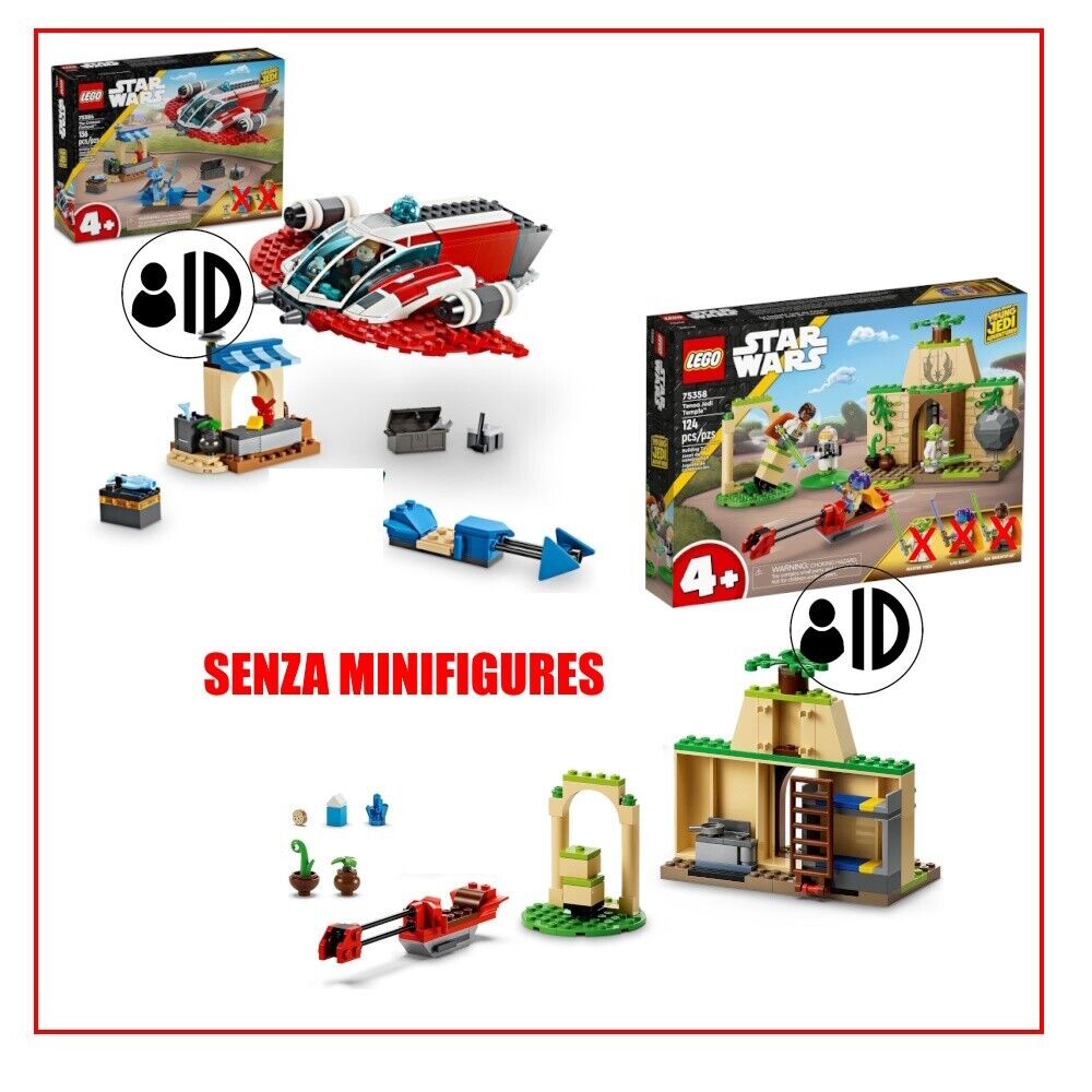 🕺 LEGO 75384 75358 STAR WARS CRIMSON FIREHAWK TENO JEDI🕺 SENZA MINIFIGURES