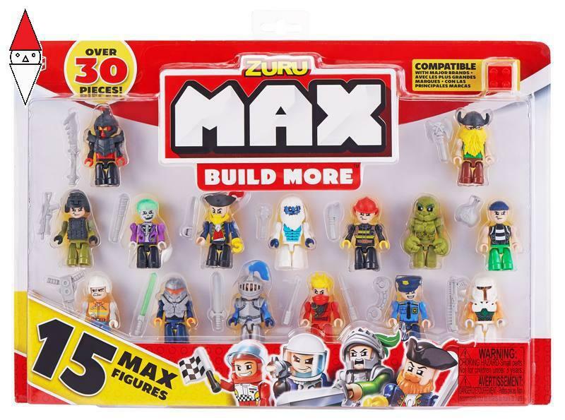 COSTRUZIONE ZURU MAX BUILD MORE PACK 15 PERSONAGGI 4 ASSORTIMENTI