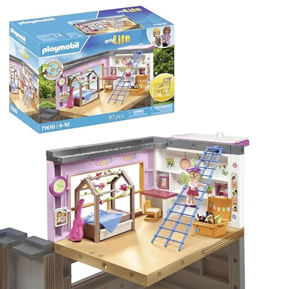 PLAYMOBIL myLife 71610 Cameretta con area giochi, include un personaggio e un fo
