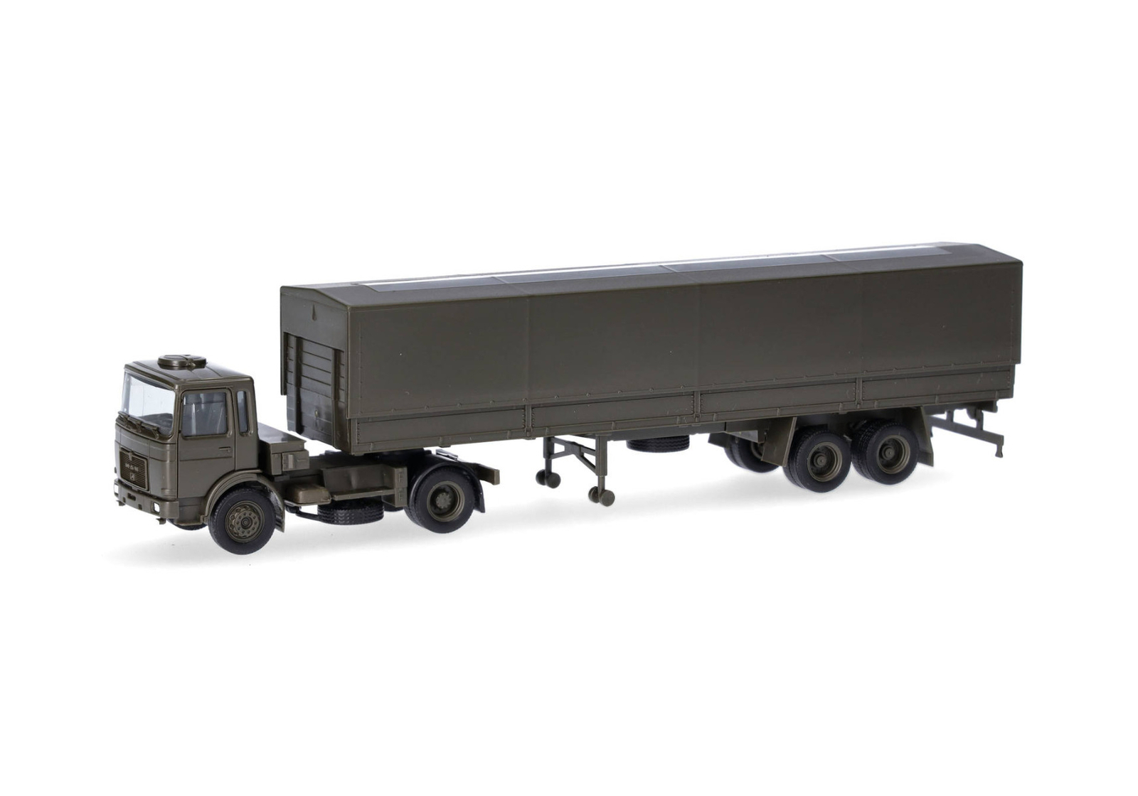 HERPA, MAN F8 4x2 con rimorchio a 2 assi telonato esercito tedesco, 1/87,  HE...