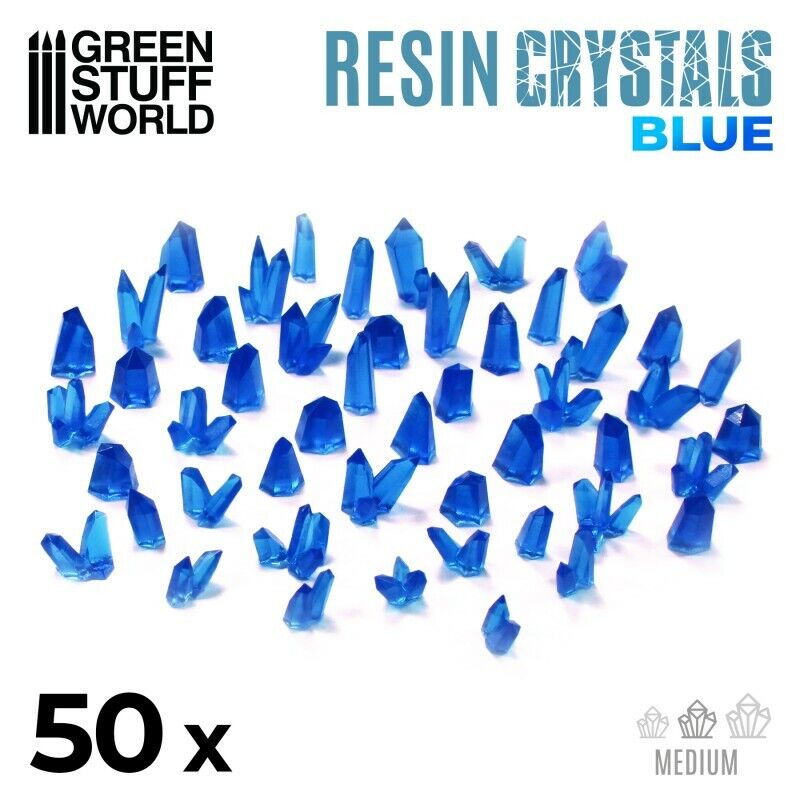 Cristalli in resina BLU - Medi - Basette Miniature - compatibile con Warhammer