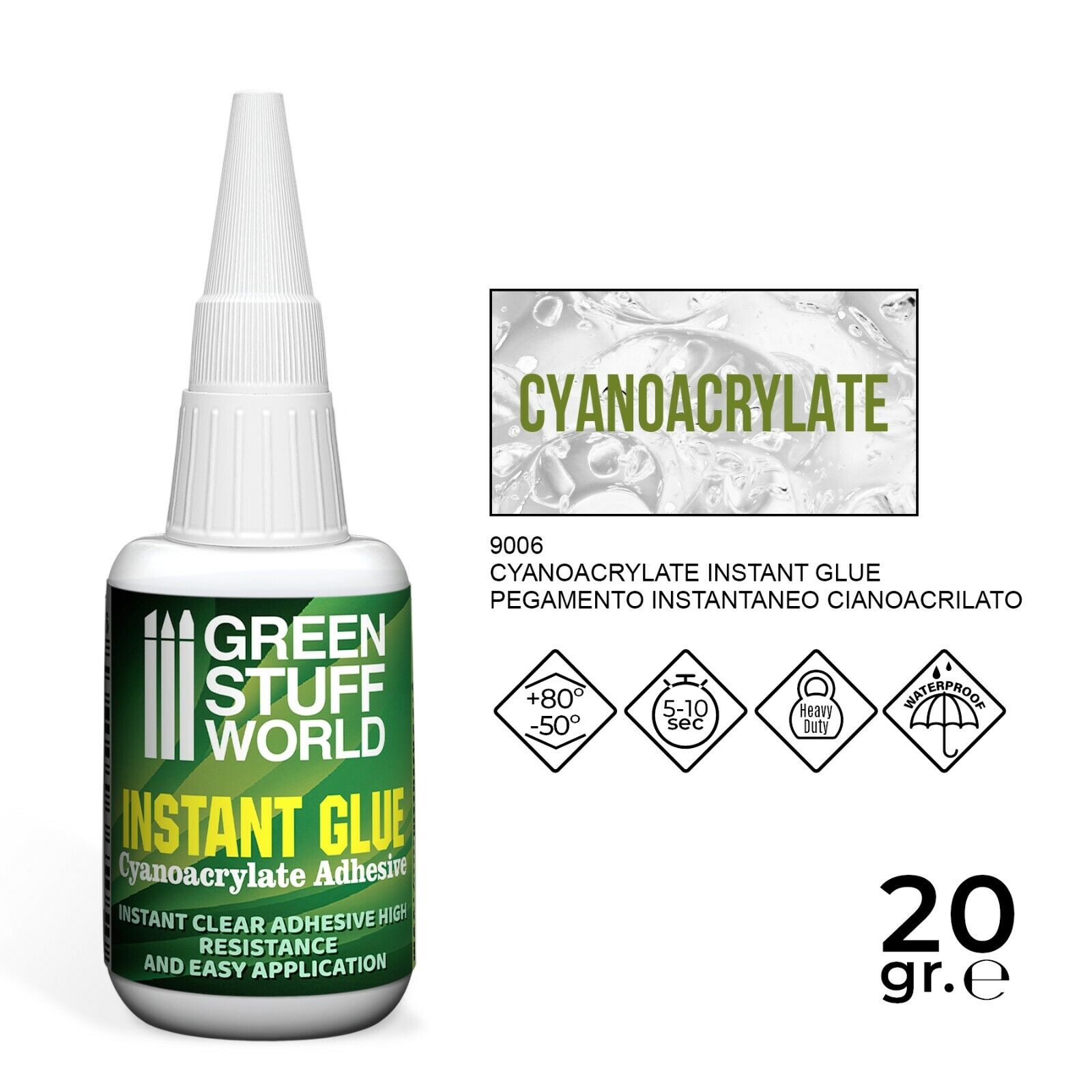 Colla Ciano 20gr - Colla cianoacrilata modellismo miniature Instant Super Glue