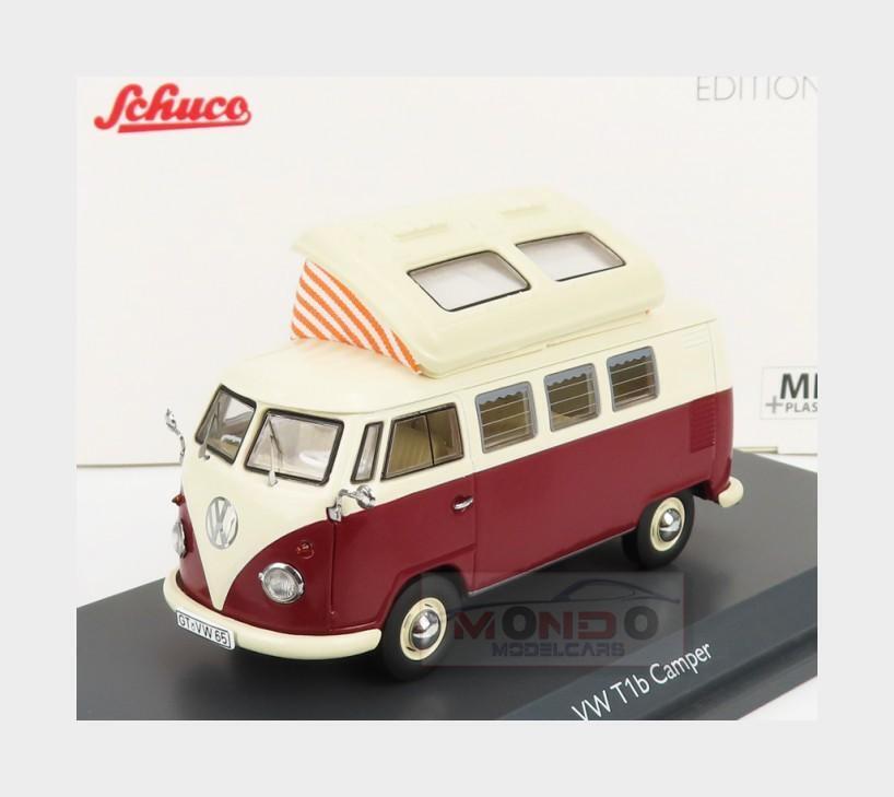 1:43 SCHUCO Volkswagen T1B Minibus Camping 1962 Red Cream 450377900