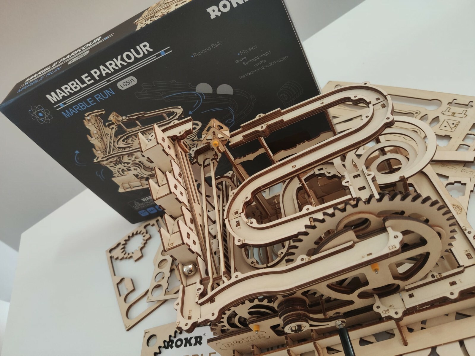 Puzzle  3D in Legno Tagliato al Laser Waterwhell Coaster Nuovo Imballato