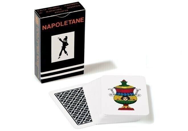 1x Carte Napoletane NTP Arlecchino Mazzo 100% PVC Scopa Briscola Gioco da Tavola