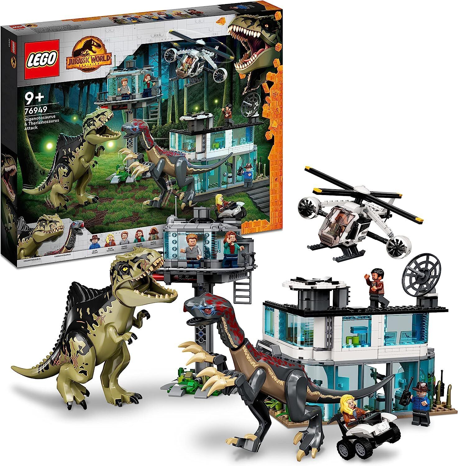 LEGO 76949 Jurassic World l’Attacco del Giganotosauro e del Terizinosauro