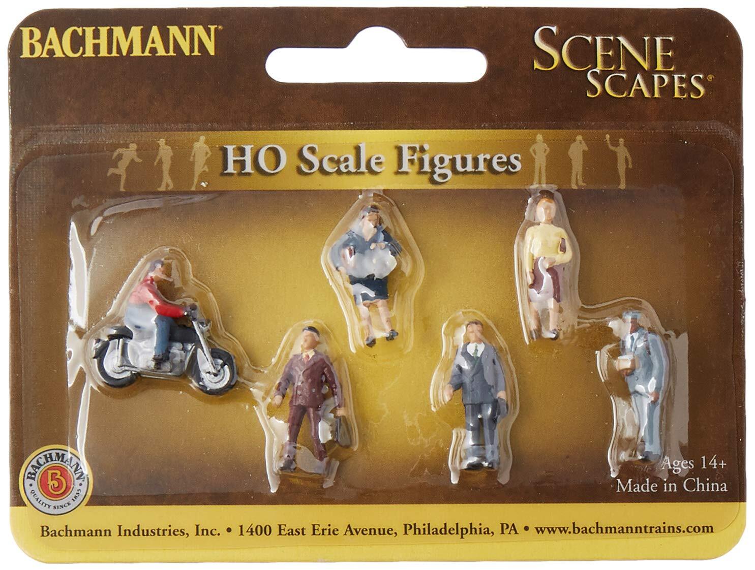 Bachmann Trains 33101 (FIGURES-CITY PEOPLE with MOTORCYCLE (7pcs/pk) -HO Scale