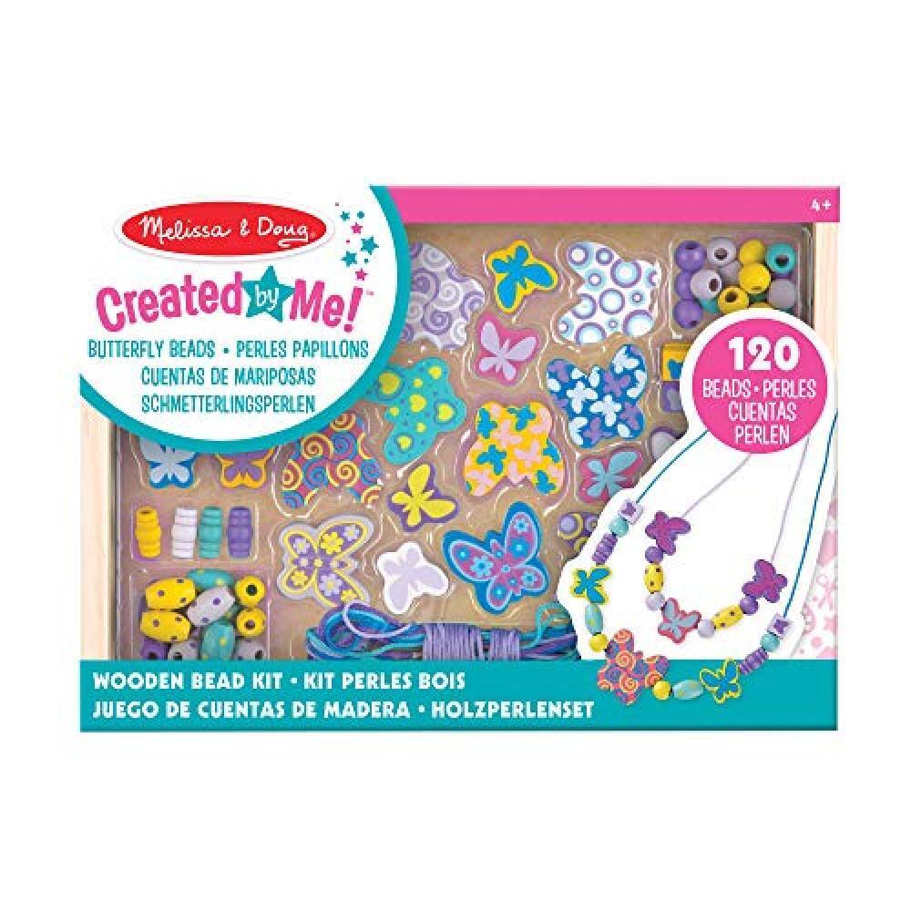 (TG. Butterfly Bead Set) Melissa & Doug 14179 - Set di Perline in Legno. Amici F