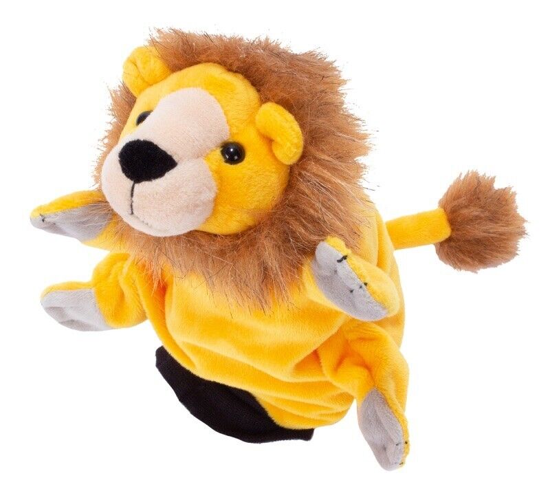 MARIONETTA handpuppet LEONE morbido BELEDUC gioco LION età 3+