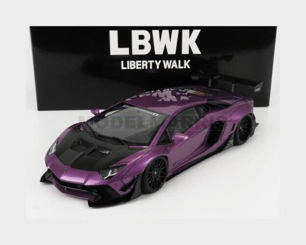 AUTOART 79242 LAMBORGHINI - AVENTADOR LIBERTY WALK 2017 - PURPLE CARBON - 1/18