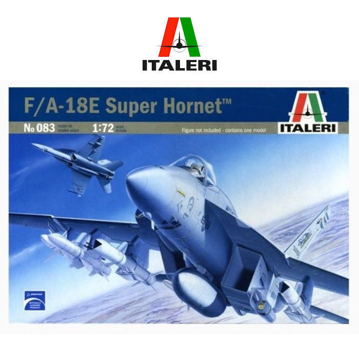 ITALERI 1:72 KIT AEREO F/A 18E SUPER HORNET LUNGHEZZA 25,4 CM     ART 083