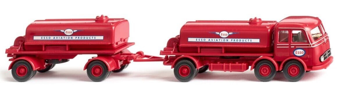 WIKING - Rimorchio cisterna MERCEDES 6X4 ESSO a 2 assi - MB LP 333 - 1/87 - W...