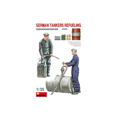 GERMAN TANKERS REFUELING KIT 1:35 Miniart Kit Figure Militari Die Cast