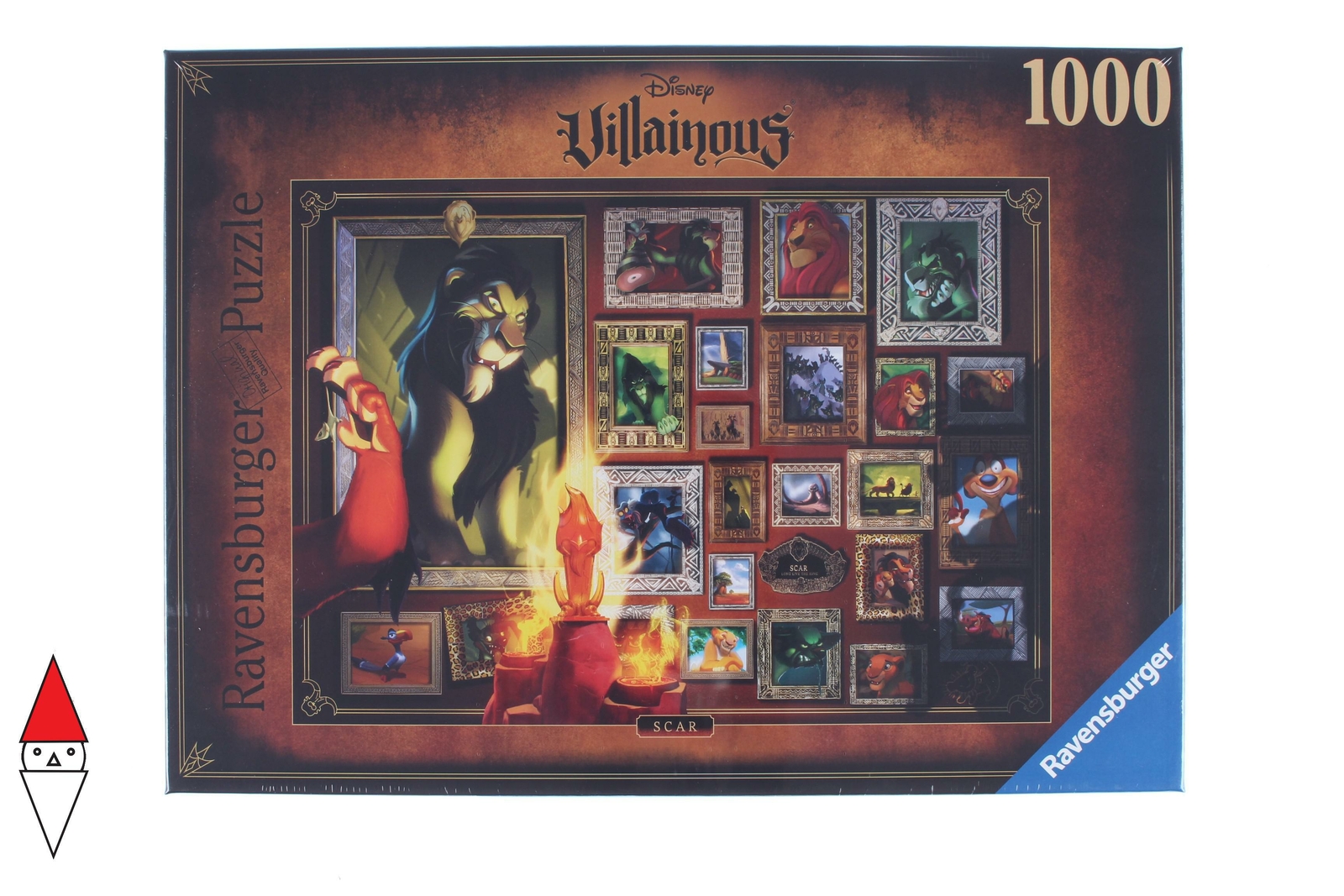 PUZZLE DISNEY RAVENSBURGER CARTONI ANIMATI LYON KING SCAR VILLAINOUS 1000 PZ