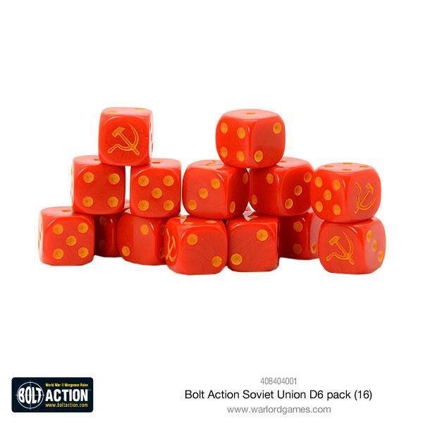 Bolt Action Warlord Games, Soviet Union D6 (16) Dice