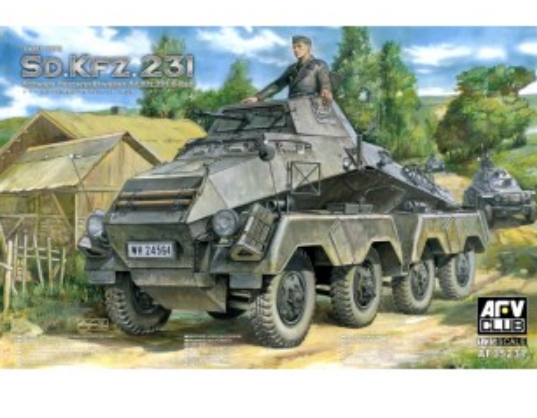 AF35231 Autoblindo Sd.Kfz. 231 otto ruote scala 1-35   AFV CLUB