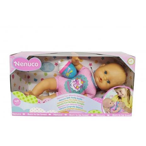 Nenuco Bambola con Biberon Morbida 12 mesi+ colore Rosa Unicorno 33cm 700012764