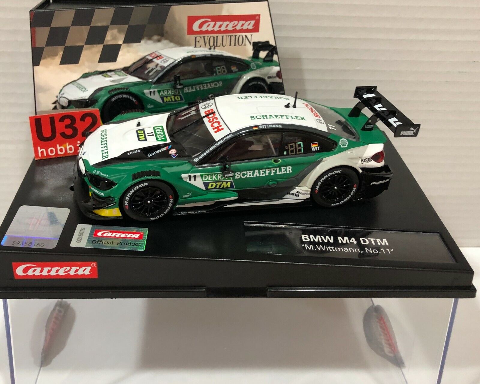 Slot Car carrera evolution 27635 BMW M4 #11 Schaeffler M.Wittmann