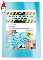 AK INTERACTIVE CONSTRUCTION FOAM 6AND10MM - BLUE FOAM 195X295 MM (2 SHEETS)