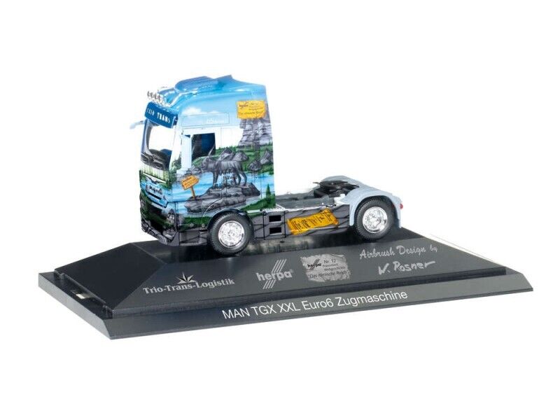 Herpa 1/87 MAN TGX XXL Euro 6 "Herpa Weltgeschichte Nr. 12, Romer" modellino