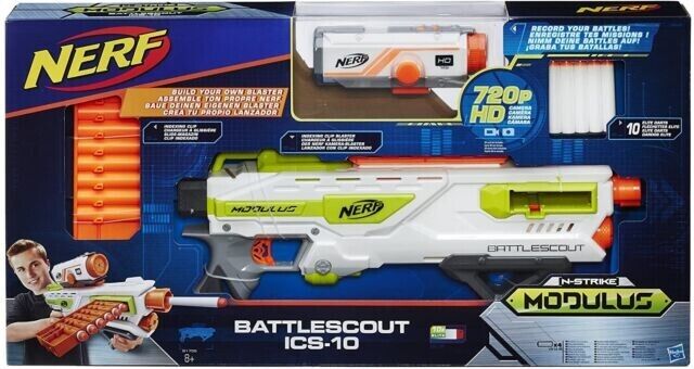 HASBRO NERF N-STRIKE MODULUS BATTLESCOUT ICS-10 10 COLPI INCLUSI