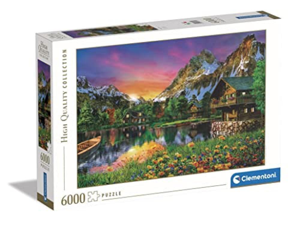 Clementoni Collection-Alpine Lake-6000 Pezzi-Puzzle Adulti, Made in Italy, Multi